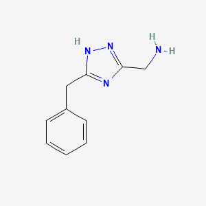 molecular formula C10H12N4 B1661657 (5-benzyl-1H-1,2,4-triazol-3-yl)methanamine CAS No. 933710-35-1