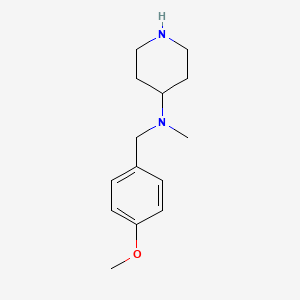molecular formula C14H22N2O B1661667 N-[(4-methoxyphenyl)methyl]-N-methylpiperidin-4-amine CAS No. 933760-14-6