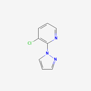 molecular formula C8H6ClN3 B1661672 3-chloro-2-(1H-pyrazol-1-yl)pyridine CAS No. 934405-35-3