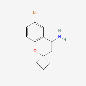 molecular formula C12H14BrNO B1661674 6-Bromospiro[chroman-2,1'-cyclobutan]-4-amine CAS No. 934555-05-2