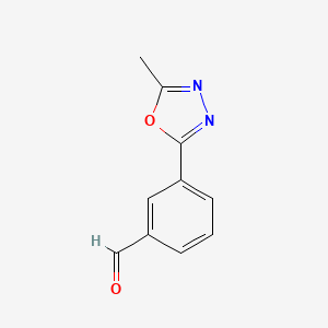 molecular formula C10H8N2O2 B1661676 3-(5-Methyl-1,3,4-oxadiazol-2-yl)benzaldehyde CAS No. 934570-46-4