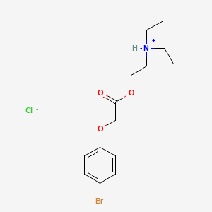 molecular formula C14H21BrClNO3 B1661681 2-[2-(4-bromophenoxy)acetyl]oxyethyl-diethylazanium;chloride CAS No. 93536-71-1