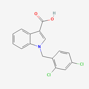 molecular formula C16H11Cl2NO2 B1661682 1H-Indole-3-carboxylic acid, 1-[(2,4-dichlorophenyl)methyl]- CAS No. 93548-91-5