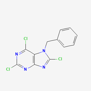 molecular formula C12H7Cl3N4 B1661695 7-Benzyl-2,6,8-trichloro-7H-purine CAS No. 93702-69-3
