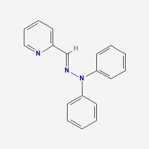 molecular formula C18H15N3 B1661698 N-phenyl-N-[(E)-pyridin-2-ylmethylideneamino]aniline CAS No. 93729-93-2