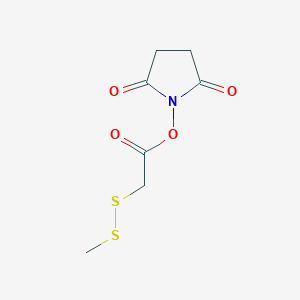 molecular formula C7H9NO4S2 B1661703 2,5-Pyrrolidinedione, 1-[[(methyldithio)acetyl]oxy]- CAS No. 93801-74-2