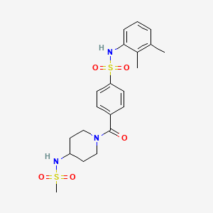 molecular formula C21H27N3O5S2 B1661716 N-(2,3-dimethylphenyl)-4-[4-(methanesulfonamido)piperidine-1-carbonyl]benzenesulfonamide CAS No. 941133-49-9