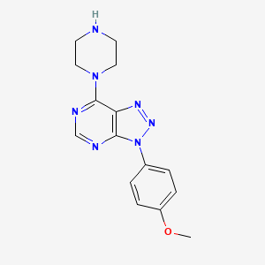 molecular formula C15H17N7O B1661721 3-(4-méthoxyphényl)-7-(pipérazin-1-yl)-3H-[1,2,3]triazolo[4,5-d]pyrimidine CAS No. 941868-07-1