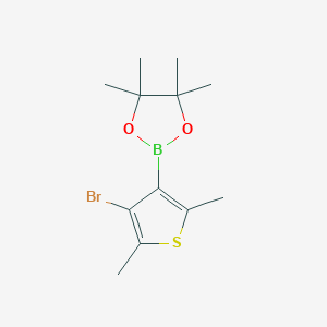 molecular formula C12H18BBrO2S B1661724 2-(4-溴-2,5-二甲基噻吩-3-基)-4,4,5,5-四甲基-1,3,2-二氧杂硼环丁烷 CAS No. 942070-00-0