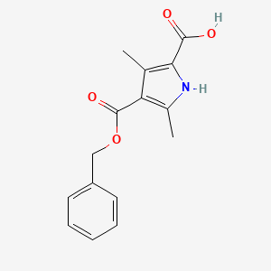 molecular formula C15H15NO4 B1661726 3,5-dimethyl-4-phenylmethoxycarbonyl-1H-pyrrole-2-carboxylic Acid CAS No. 94252-30-9