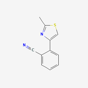 molecular formula C11H8N2S B1661737 2-(2-Methyl-1,3-thiazol-4-yl)benzonitrile CAS No. 944450-90-2