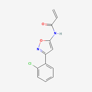 molecular formula C12H9ClN2O2 B1661764 N-[3-(2-Chlorophenyl)-1,2-oxazol-5-yl]prop-2-enamide CAS No. 94937-51-6