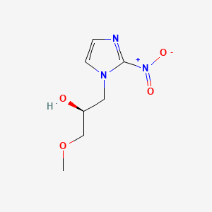 molecular formula C7H11N3O4 B1661785 1H-Imidazole-1-ethanol, alpha-(methoxymethyl)-2-nitro-, (R)- CAS No. 95120-45-9