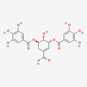 molecular formula C21H18O13 B1661811 3,5-二没食子酰赤藓糖酸 CAS No. 95753-52-9