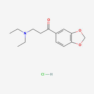 B1661829 1-Propanone, 1-(1,3-benzodioxol-5-yl)-3-(diethylamino)-, hydrochloride CAS No. 96543-90-7