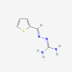 molecular formula C6H8N4S B1661843 Hydrazine, 1-amidino-2-(thenylidene)- CAS No. 97183-52-3