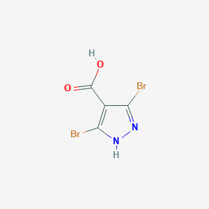 molecular formula C4H2Br2N2O2 B1661862 Acide 3,5-dibromo-1H-pyrazole-4-carboxylique CAS No. 98026-81-4