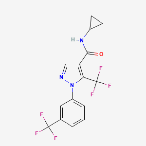 B1661878 N-cyclopropyl-5-(trifluoromethyl)-1-[3-(trifluoromethyl)phenyl]pyrazole-4-carboxamide CAS No. 98534-59-9