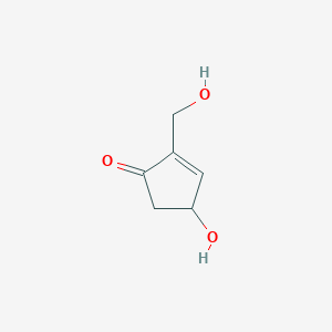 molecular formula C6H8O3 B1662056 4-Hydroxy-2-(hydroxymethyl)cyclopent-2-en-1-one CAS No. 76374-26-0