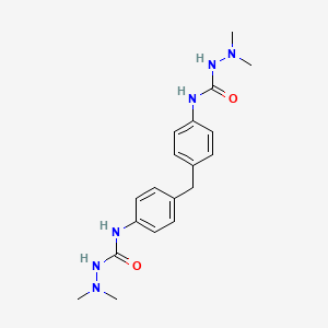 molecular formula C19H26N6O2 B1662077 Hydrazinecarboxamide, N,N'-(methylenedi-4,1-phenylene)bis[2,2-dimethyl- CAS No. 85095-61-0