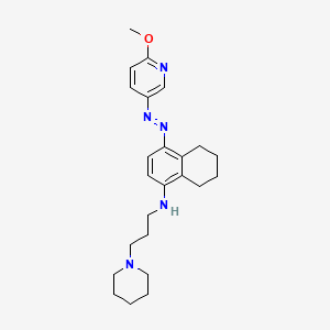 molecular formula C24H33N5O B1662148 1-(3-(4-(6-甲氧基-3-吡啶基偶氮)5,6,7,8-四氢-1-萘甲氨基)丙基)哌啶 CAS No. 4853-98-9