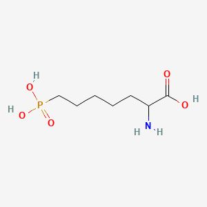 molecular formula C7H16NO5P B1662163 2-氨基-7-磷酸庚酸 CAS No. 78966-69-5