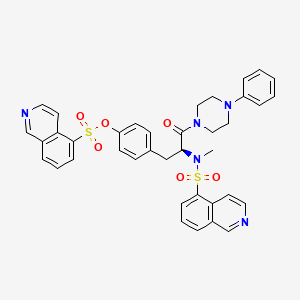 molecular formula C₃₈H₃₅N₅O₆S₂ B1662167 （S）-4-(2-（N-甲基异喹啉-5-磺酰胺）-3-氧代-3-（4-苯基哌嗪-1-基）丙基）苯基异喹啉-5-磺酸酯 CAS No. 127191-97-3