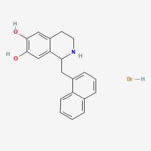 molecular formula C20H20BrNO2 B1662178 1-(naphthalen-1-ylmethyl)-1,2,3,4-tetrahydroisoquinoline-6,7-diol Hydrobromide CAS No. 132836-42-1