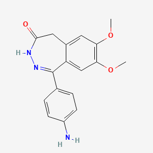 molecular formula C17H17N3O3 B1662217 1-(4-Aminophenyl)-7,8-dimethoxy-3,5-dihydro-2,3-benzodiazepin-4-one CAS No. 178616-26-7