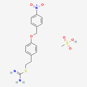 molecular formula C17H21N3O6S2 B1662221 2-[2-[4-(4-Nitrobenzyloxy)phenyl]ethyl]isothiourea mesylate CAS No. 182004-65-5