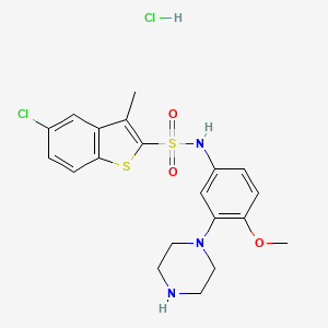 molecular formula C20H23Cl2N3O3S2 B1662228 SB 271046 盐酸盐 CAS No. 209481-24-3