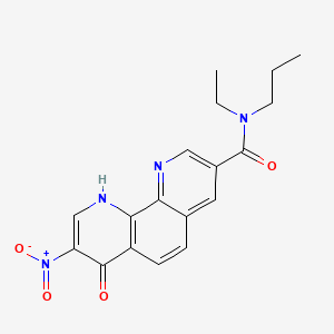 molecular formula C18H18N4O4 B1662230 Collagen proline hydroxylase inhibitor CAS No. 223666-07-7