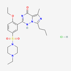 molecular formula C23H33ClN6O4S B1662231 Vardenafil hydrochloride CAS No. 224785-91-5