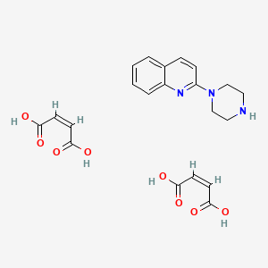 molecular formula C21H23N3O8 B1662243 2-(1-哌嗪基)喹啉二苹果酸盐 CAS No. 150323-78-7