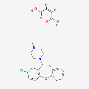 molecular formula C19H19ClN2O.C4H4O4 B1662261 2-氯-11-(4-甲基哌嗪基)二苯并[b,f]恶二环[1,4]恶杂卓马来酸盐 CAS No. 24140-98-5