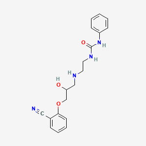 molecular formula C19H22N4O3 B1662264 1-[2-[[3-(2-氰基苯氧基)-2-羟基丙基]氨基]乙基]-3-苯基脲 CAS No. 53671-71-9