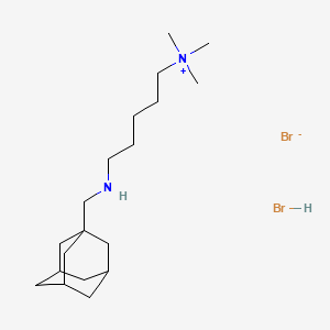 molecular formula C19H38Br2N2 B1662290 5-(1-金刚烷甲基氨基)戊基-三甲基氮杂鎓；溴化物；氢溴酸盐 CAS No. 121034-89-7