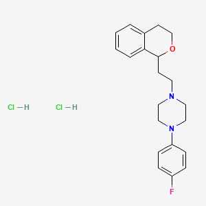 molecular formula C21H27Cl2FN2O B1662322 1-[2-(3,4-二氢-1H-2-苯并吡喃-1-基)乙基]-4-(4-氟苯基)哌嗪二盐酸盐 CAS No. 170856-41-4