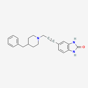 molecular formula C22H23N3O B1662325 5-[3-(4-Benzylpiperidin-1-yl)prop-1-ynyl]-1,3-dihydrobenzimidazol-2-one CAS No. 302799-86-6