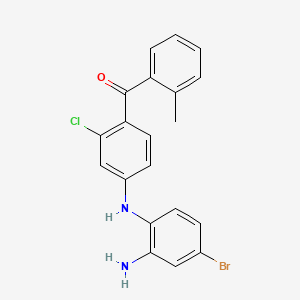molecular formula C20H16BrClN2O B1662330 (4-((2-氨基-4-溴苯基)氨基)-2-氯苯基)(2-甲苯基)甲苯酮 CAS No. 321351-00-2