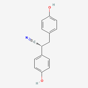 B1662369 (R)-2,3-Bis(4-hydroxyphenyl)-propionitrile CAS No. 524047-78-7