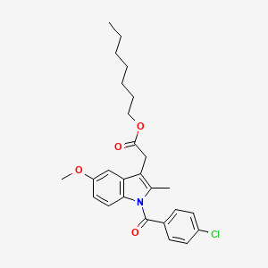 molecular formula C26H30ClNO4 B1662390 吲哚美辛庚酯 CAS No. 282728-47-6