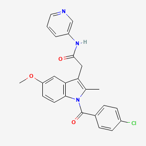 molecular formula C24H20ClN3O3 B1662391 N-(3-吡啶基)-吲哚甲酸酰胺 CAS No. 261766-29-4