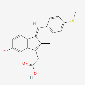 molecular formula C20H17FO2S B1662395 5-氟-2-甲基-1-[[4-(甲硫基)苯基]亚甲基]-1H-茚满-3-乙酸 CAS No. 32004-67-4