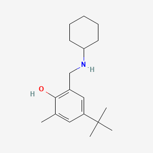 B1662432 4-Tert-butyl-2-((cyclohexylamino)methyl)-6-methylphenol CAS No. 6640-90-0