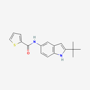 molecular formula C17H18N2OS B1662437 N-(2-叔丁基-1H-吲哚-5-基)噻吩-2-甲酰胺 CAS No. 397872-93-4