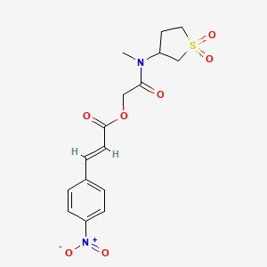 B1662440 [2-[(1,1-dioxothiolan-3-yl)-methylamino]-2-oxoethyl] (E)-3-(4-nitrophenyl)prop-2-enoate CAS No. 1303092-92-3