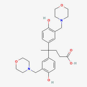 B1662449 4,4-Bis[4-hydroxy-3-(morpholin-4-ylmethyl)phenyl]pentanoic acid CAS No. 6634-56-6