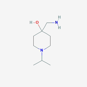 B166245 4-(Aminomethyl)-1-(propan-2-yl)piperidin-4-ol CAS No. 132740-55-7