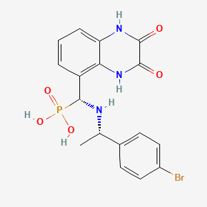 molecular formula C17H17BrN3O5P B1662451 5-(α-甲基-4-溴苄基氨基)膦酰甲基-1,4-二氢喹喔啉-2,3-二酮 CAS No. 858131-65-4